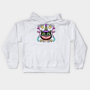 Vintage Party Cat Kids Hoodie